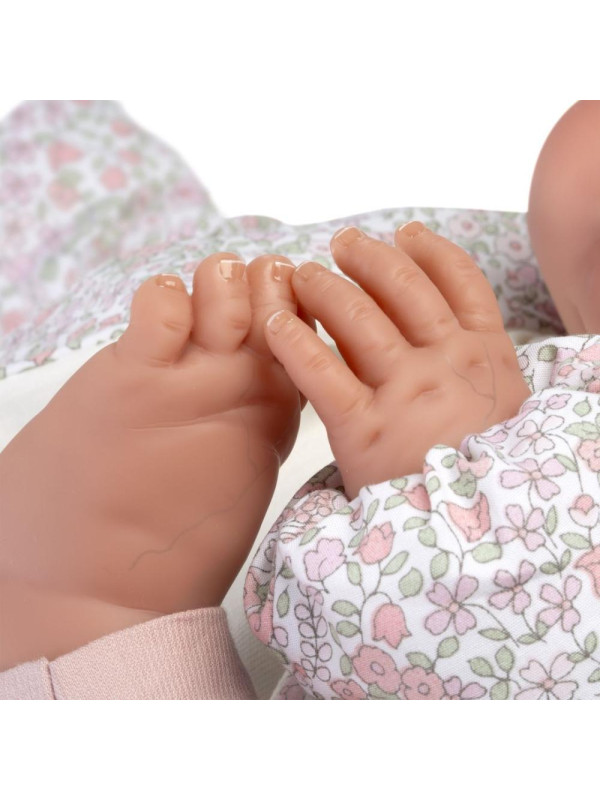 Lalka Berta Mi Primer Reborn w kurtce Antonio Juan 81397 - 52 cm, Brzuszek: Miękki, Kolor oczu: Niebieski