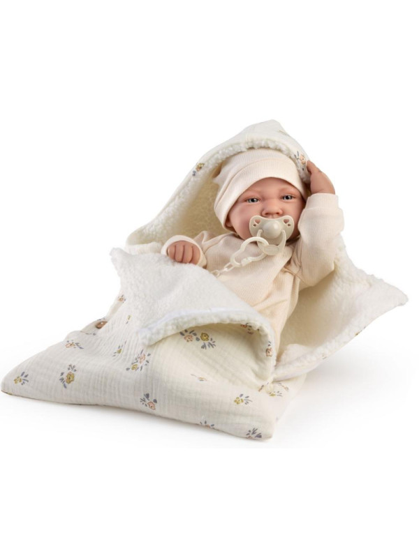 Lalka Lua w śpiworku Antonio Juan 50434 - Dziewczynka, 42 cm, Brzuszek: Winylowy, Kolor oczu: Niebieski