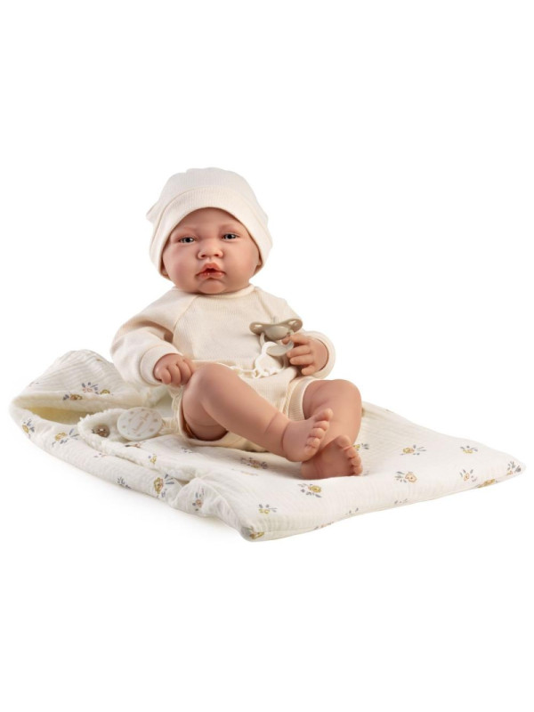 Lalka Lua w śpiworku Antonio Juan 50434 - Dziewczynka, 42 cm, Brzuszek: Winylowy, Kolor oczu: Niebieski