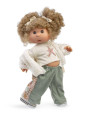 Lalka Iris w zielonych spodniach Antonio Juan 23314 - 38 cm, Brzuszek: Winylowy, Kolor oczu: Niebieski, Kolor włosów: Blond