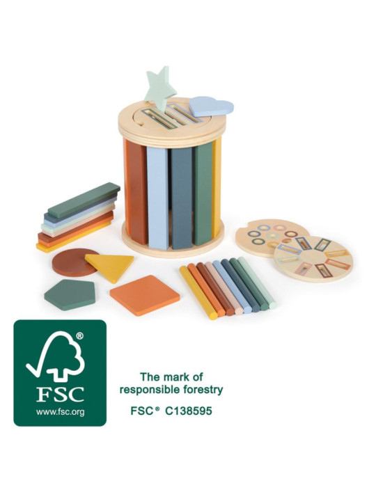 Edukacyjna gra Montessori sortowanie i dopasowywanie z bębnem Small Foot