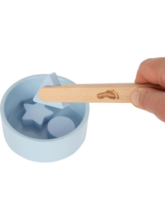 Drewniana gra do sortowania i liczenia Montessori ze szczypcami Small Foot