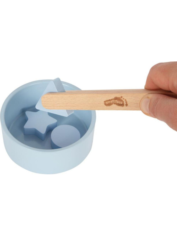 Drewniana gra do sortowania i liczenia Montessori ze szczypcami Small Foot