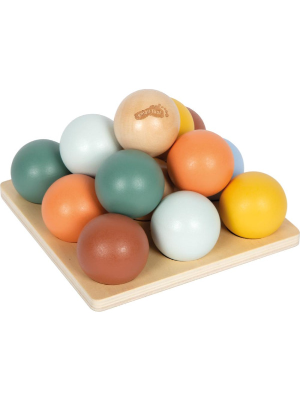 Edukacyjny sorter Montessori z drewnianymi kulkami i planszą Small Foot