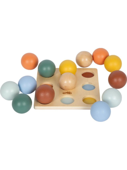 Edukacyjny sorter Montessori z drewnianymi kulkami i planszą Small Foot