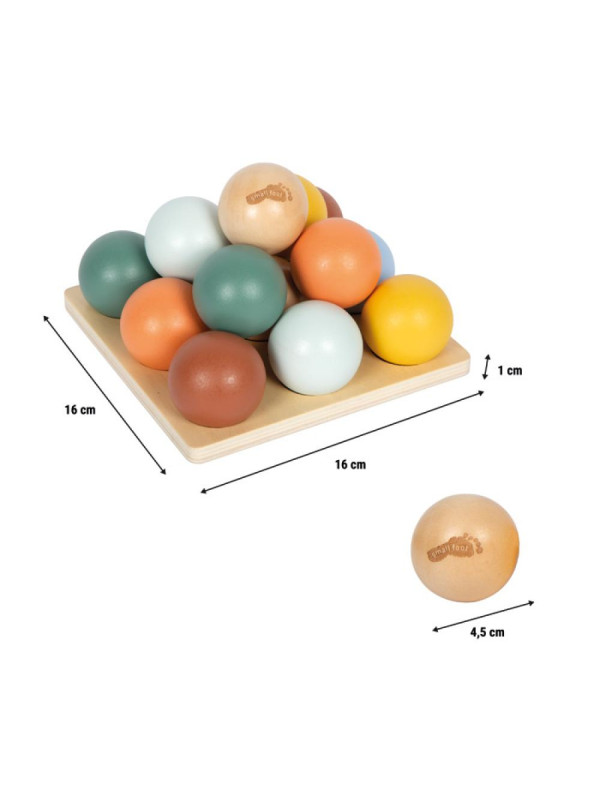 Edukacyjny sorter Montessori z drewnianymi kulkami i planszą Small Foot