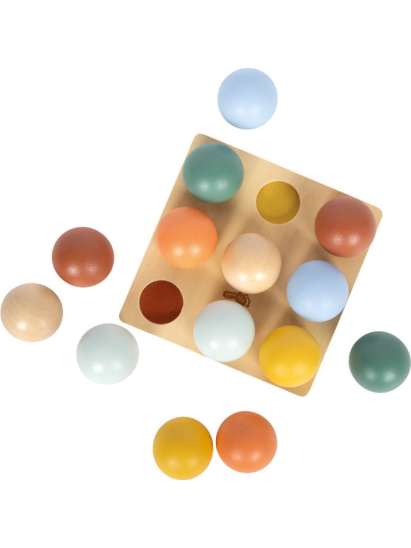 Edukacyjny sorter Montessori z drewnianymi kulkami i planszą Small Foot