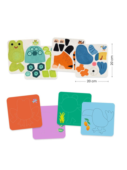 Wyklejanki filcowe MIĘKKIE ZWIERZĄTKA DJ00047