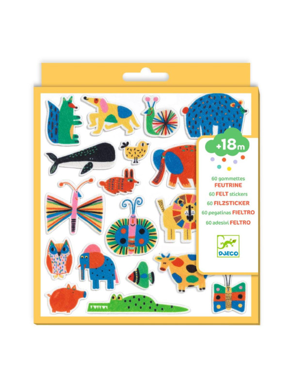 Filcowe naklejki dla maluchów ZWIERZAKI DJ00950
