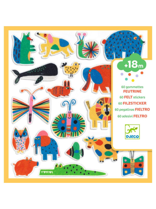 Filcowe naklejki dla maluchów ZWIERZAKI DJ00950