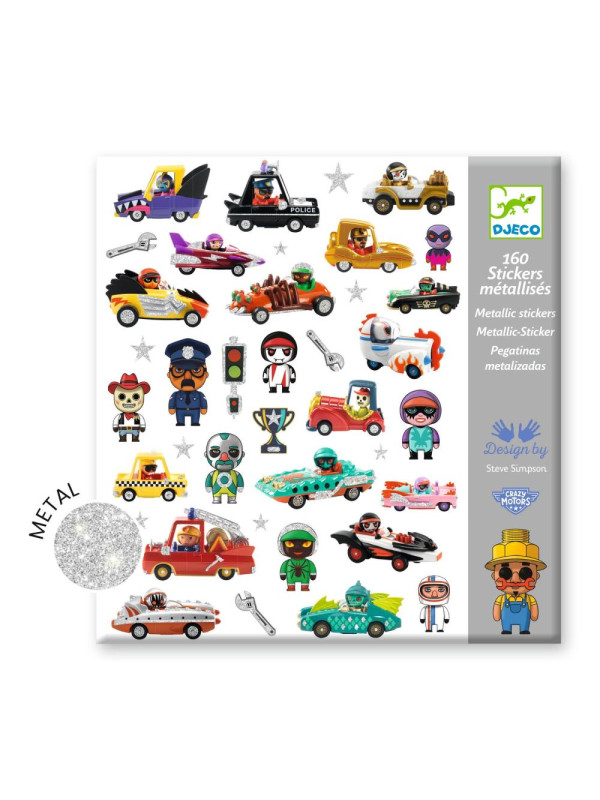 Zestaw naklejek 160 szt ŚWIAT CRAZY MOTORS DJ09287