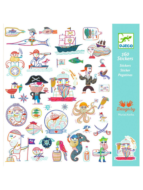 Zestaw naklejek 160 szt. PIRACI ATAKUJĄ DJ09316