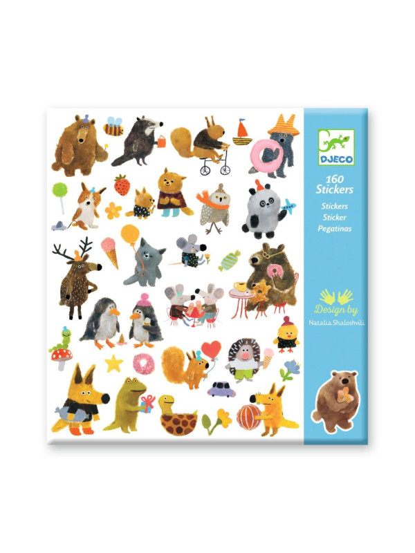 Zestaw naklejek 160 szt. PRZYJACIELE DJ09317