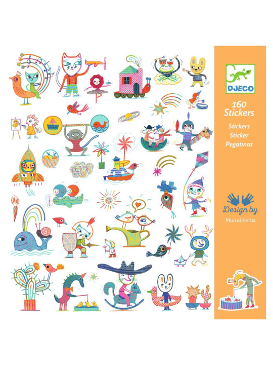 Zestaw naklejek 160 szt. POSTACIE DJECO DJ09318