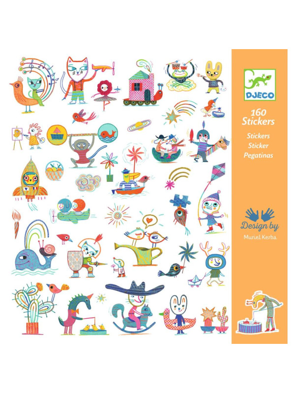 Zestaw naklejek 160 szt. POSTACIE DJECO DJ09318