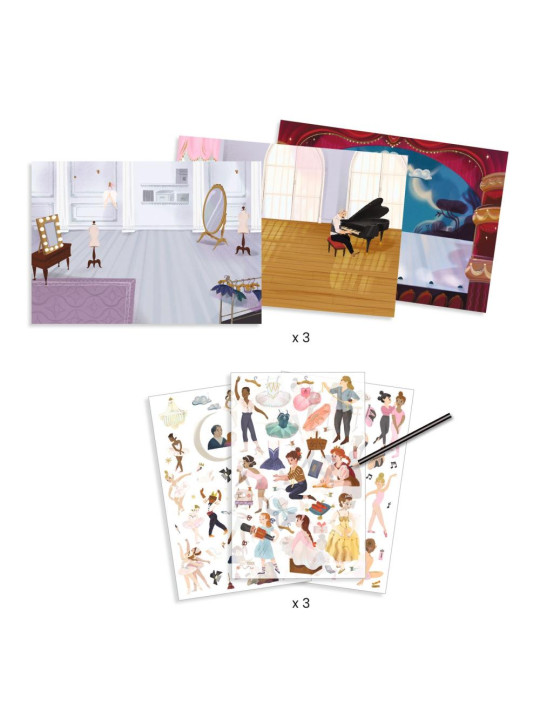 Zestaw kalkomanii - MAŁA SZKOŁA BALETOWA DJ09356