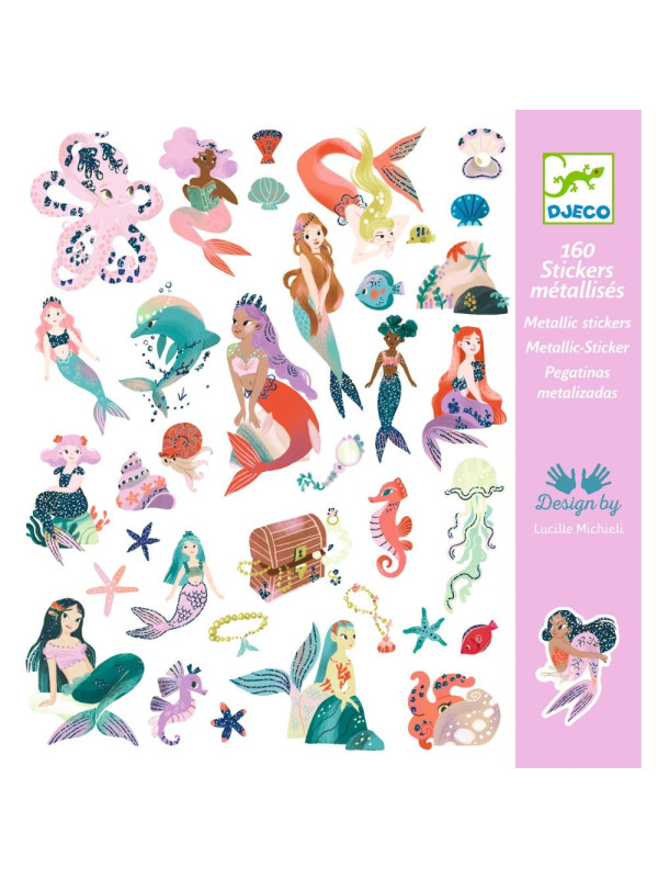 Metaliczne naklejki LŚNIĄCE SYRENY DJ09553