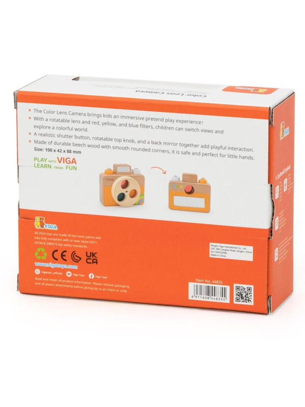 VIGA Drewniany Aparat Fotograficzny -Kolory i Dźwięk