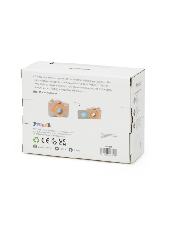 VIGA Mój Pierwszy Drewniany Aparat dla Dzieci Kalejdoskop