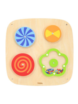 VIGA Drewniany Panel Ścienny - Wirujące Wzory