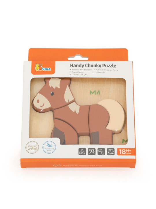VIGA Drewniane Puzzle - Mój Przyjaciel Konik