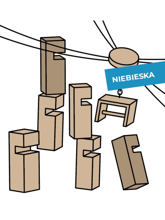 Gra integracyjna Wieża współpracy pojedyncza START niebieska