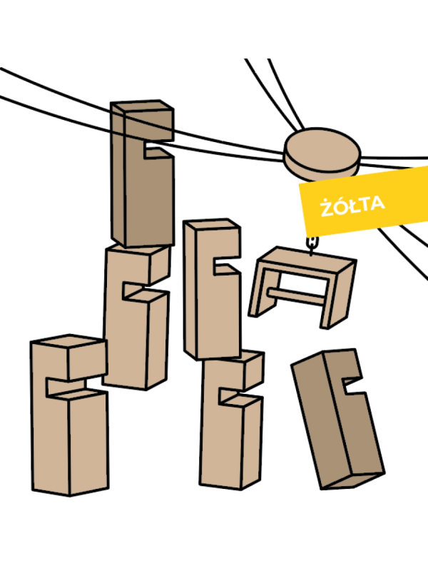 Gra integracyjna Wieża współpracy pojedyncza START żółta