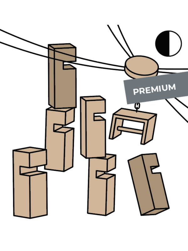 Gra integracyjna Wieża współpracy pojedyncza START PREMIUM biało czarna