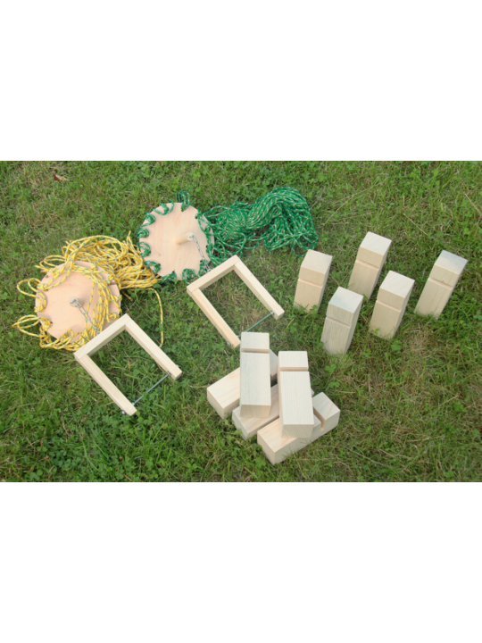 Gra integracyjna Wieża współpracy podwójna START zielono żółta