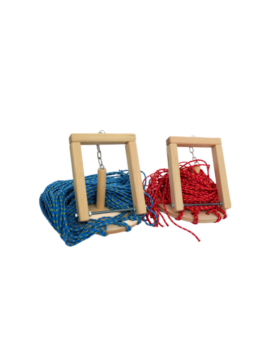 Gra integracyjna Wieża współpracy podwójna START czerwono niebieska