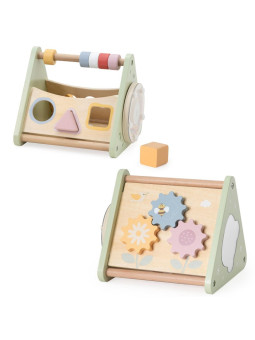 VIGA Trójkąt Aktywności – Drewniana Zabawka Edukacyjna 5w1