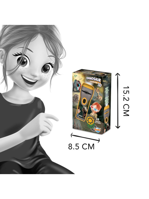 Mini projektor DINOZAURY z okularami 3D 6339DIN