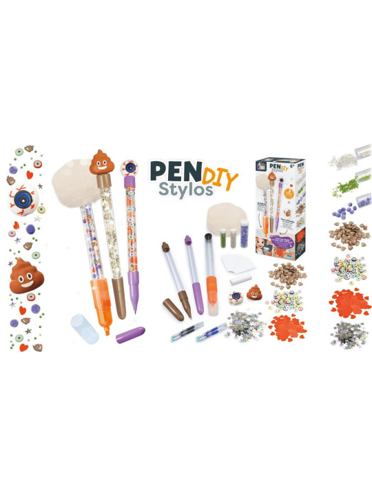 Zestaw DIY - długopisy i mazak POOP FK023
