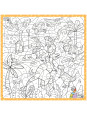 Mata suchościeralna matematyczna Dinozaury 100x100 cm