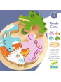 Drewniane okrągłe puzzle RONDO CROCO DJ01106 