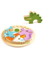 Drewniane okrągłe puzzle RONDO CROCO DJ01106 