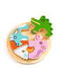 Drewniane okrągłe puzzle RONDO CROCO DJ01106 