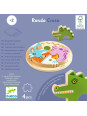 Drewniane okrągłe puzzle RONDO CROCO DJ01106 