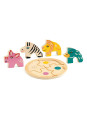 Drewniane okrągłe puzzle RONDO LEO DJ01107