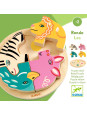 Drewniane okrągłe puzzle RONDO LEO DJ01107
