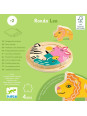 Drewniane okrągłe puzzle RONDO LEO DJ01107