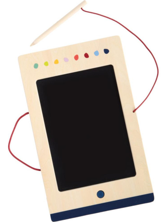Kolorowy tablet LCD dla dzieci z rysikiem i wygodnym uchwytem Educate Small Foot