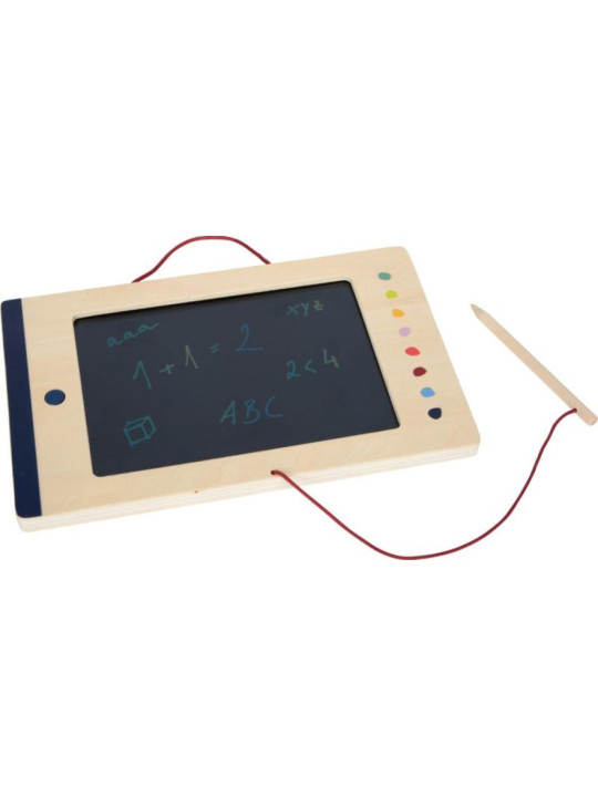 Kolorowy tablet LCD dla dzieci z rysikiem i wygodnym uchwytem Educate Small Foot