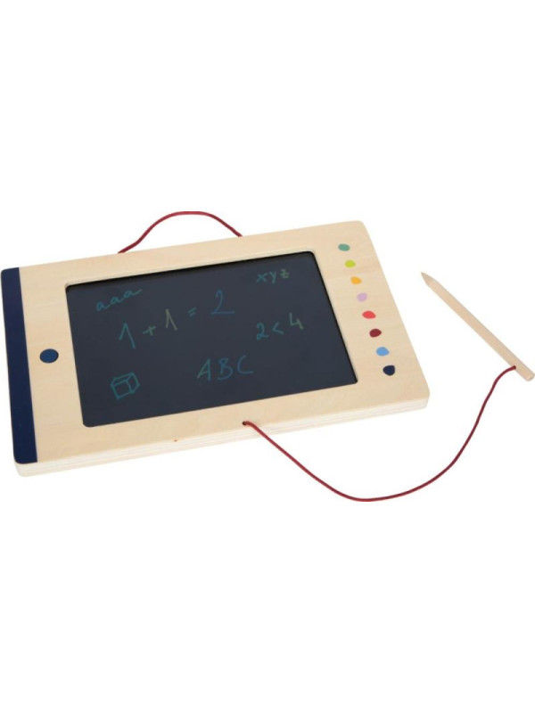 Kolorowy tablet LCD dla dzieci z rysikiem i wygodnym uchwytem Educate Small Foot