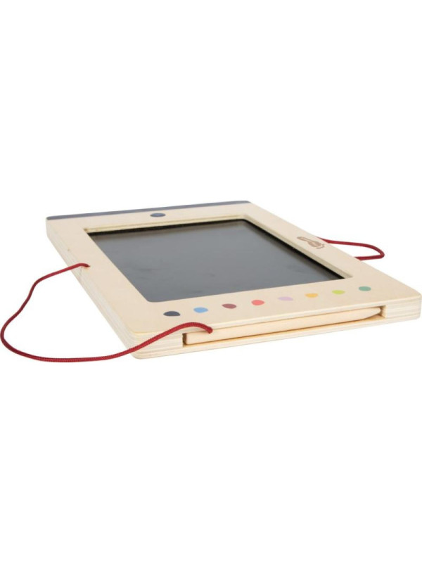 Kolorowy tablet LCD dla dzieci z rysikiem i wygodnym uchwytem Educate Small Foot