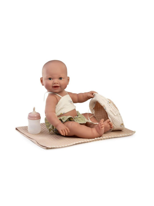 Lalka Mia siusiająca w kapeluszu Antonio Juan 50165 - Dziewczynka, 42 cm, Brzuszek: Winylowy, Kolor oczu: Niebieski