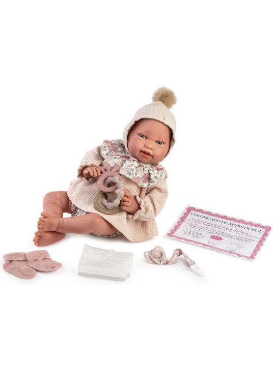 Lalka Pipa Sweet Reborn kolekcjonerska Antonio Juan 80331 - Dziewczynka, 42 cm, Brzuszek: Miękki, Kolor oczu: Niebieski