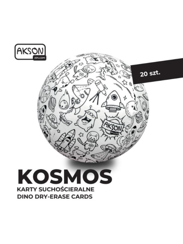 Karty suchościeralne do zabaw KOSMOS zestaw 20 szt.