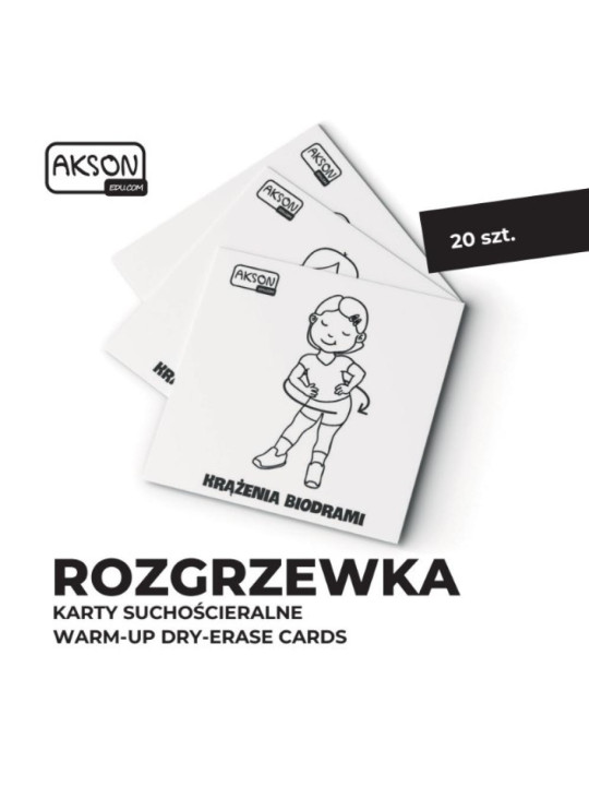 Karty suchościeralne obrazkowe ROZGRZEWKA 20 szt.