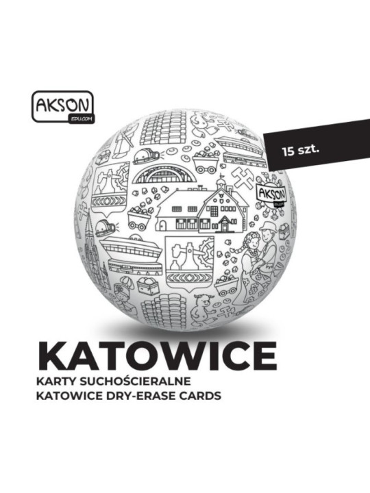 Karty suchościeralne KATOWICE zestaw 15 szt.